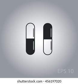 Vitamin in capsule icon