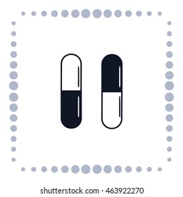 Vitamin in capsule icon