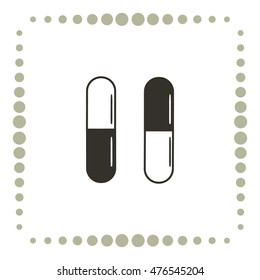 Vitamin in capsule icon