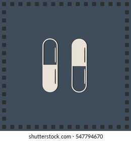 Vitamin in capsule icon