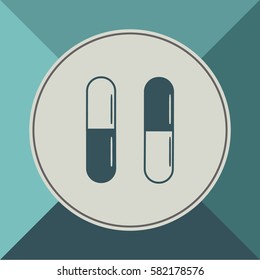 Vitamin in capsule icon