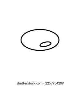 Vitamin Capsule Vector Isolated Line Icon. Vector sign for applications, books, banners, adverts, sites, shops, stores