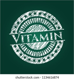 Vitamin chalkboard emblem