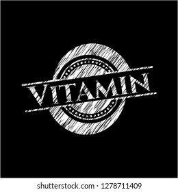 Vitamin chalkboard emblem