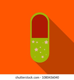 Vitamin complex of pill capsule lifestyle advertising design template. A, B and ascorbic acid C and PP or vitamin D pill