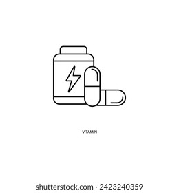 vitamin concept line icon. Simple element illustration. vitamin concept outline symbol design.