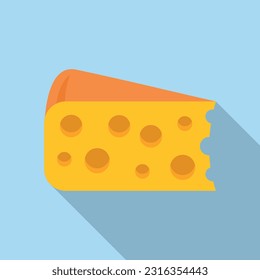 Vitamin D cheese icon flat vector. Food nutrition. Diet table