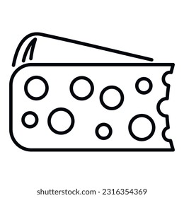 Vitamin D cheese icon outline vector. Food nutrition. Diet table