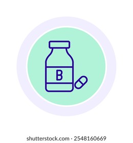 Vitamin D color circle icon , vector, pixel perfect, illustrator file