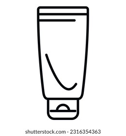Vitamin D cream tube icon outline vector. Food nutrition. Diet skin