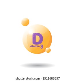 Vitamin D, D3 vector. 2 November - Vitamin D day. Vector illustration in trendy colours: purple, orange, blue. Liquid vector colorful abstact shapes. Health.