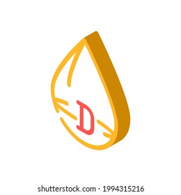 vitamin d drop isometric icon vector. vitamin d drop sign. isolated symbol illustration