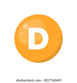 Vitamin D. Essential nutrient or mineral for health. Vector illustration