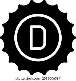 vitamin d glyph icon illustration vector