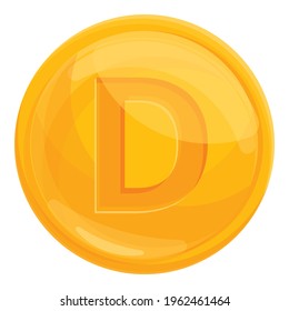 Vitamin d icon. Cartoon of Vitamin d vector icon for web design isolated on white background