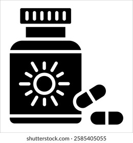Vitamin D Icon Element For Design