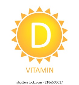 Vitamin D Icon with Sun.
