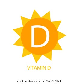 Vitamin D Icon Sun Vector Illustration Stock Vector (Royalty Free ...