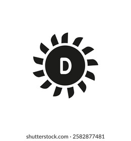 Vitamin d icon Symbol mark in Outline style