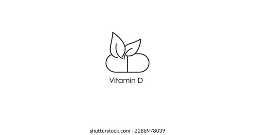 Vitamin d icon vector illustration 