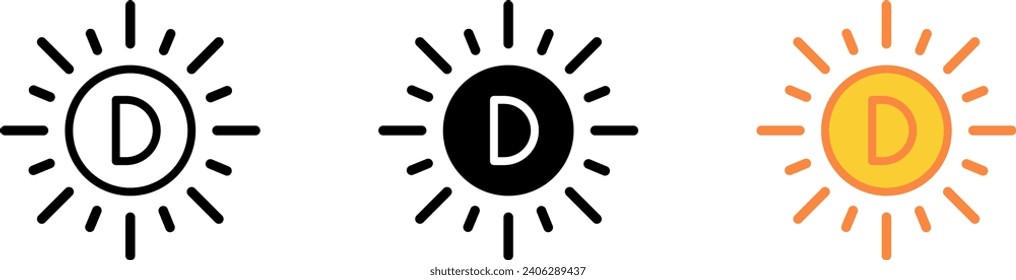 Vitamin D Icon , vector illustration