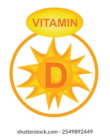 Vitamin-D-Symbol. Vektorgrafik