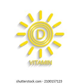 vitamin D icon vector. sun icon