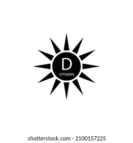 vitamin D icon vector. sun icon