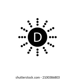 vitamin D icon vector. sun icon