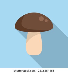 Vitamin D mushroom icon flat vector. Diet nutrition. Vegetables product