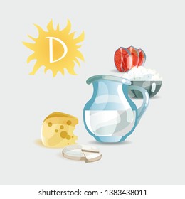 Vitamin D. Natural organic products and sunlight as sources of vitamin D. Health time