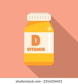 Vector plano del icono de nutrientes de vitamina D. dieta cutánea. Salud médica