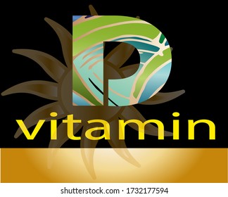 Vitamin D, Patterned D Letter, Logo Design on a black background