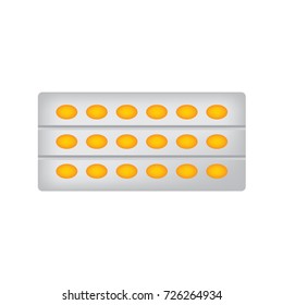 vitamin D pill- vector illustration