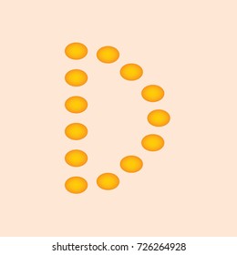 vitamin D pills- vector illustration