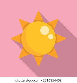 Vitamin D sunlight icon flat vector. Sun skin. Human lack