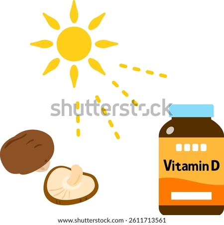 Vitamin D supplements, sunlight, and dried shiitake mushrooms