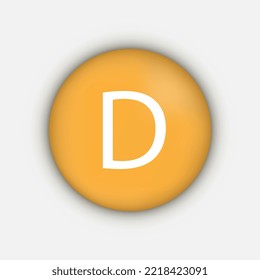 Vitamin D symbol. Vector illustration.