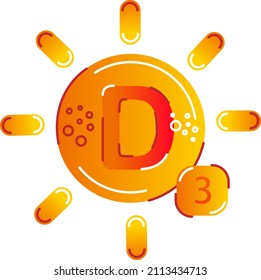 Vitamin D drei Vektorgrafik	