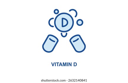 Vitamin D Vector Icon Isolated On White Background