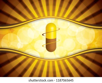 Vitamin D3 glossy brochure.Science concept - vector illustration 