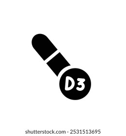 Diseño web de ícono de vitamina D3 en Vector
