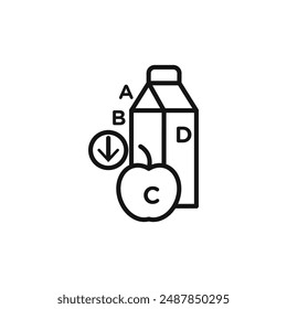 Vitamin deficiency logo sign vector outline