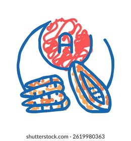 a vitamin doodle icon sketch vector. a vitamin sign. isolated symbol illustration