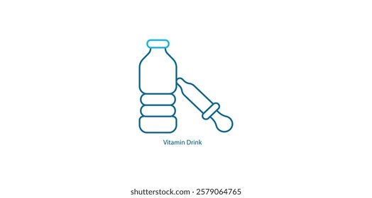 Vitamin Drink: Vector Icon for Nutrient-Rich Beverages