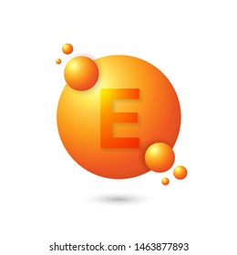 Vitamin E abstract icon sign vector design. Nutrition healthy element.