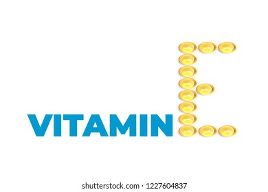 Vitamin E background. Gel pills