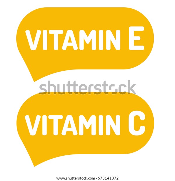 Vitamin E C Badge Logo Icon Stock Vector (Royalty Free) 673141372