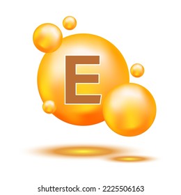 Icono de vitamina E. Ilustración vectorial de la cápsula en un fondo blanco aislado. Un concepto de negocio para el cuidado de la piel. Tratamiento cosmético nutritivo cuidado de la piel. Ilustración del vector