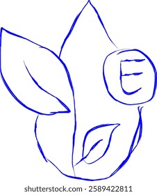 vitamin E icon in Doodle style